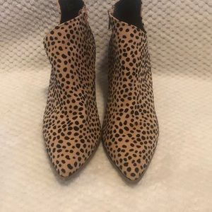 Qupid Leopard Print Ankle Boots